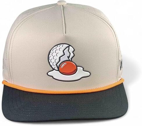 Logie Joe's Breakfast Ball Golf Hat | Snapback Cap | Built-in Magnetic Ball Marker Holder + Marker Included | Adjustable | Mulligan Tan in Kuwait