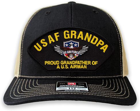 USAF Air Force Grandpa - الجد الفخور بقبعة البيسبول أو قبعة سائق الشاحنة القابلة للتعديل لطيار أمريكي in Kuwait