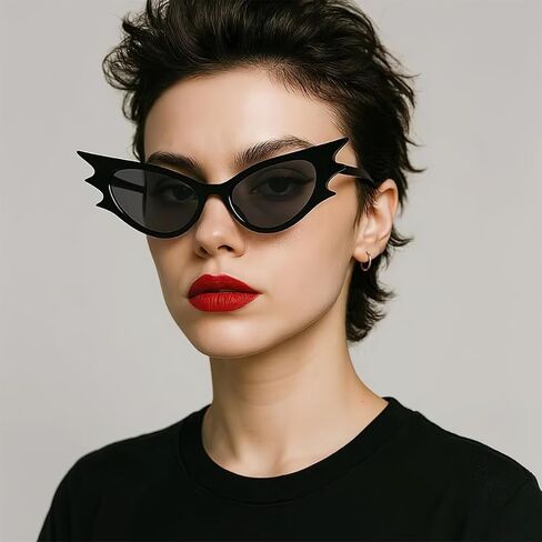 Bat Sunglasses Women Men Funny Cat Eye UV 400 Protection Goth Modern Retro Fashion Style Decorative Eyewear for Halloween Party Daily Supplies in Kuwait