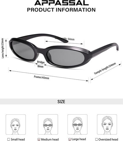Retro Tiny Oval Cat Eye Sunglasses for Women Small Face Narrow Style Trendy Polarized Cool Rave Sunnies AP3767 in Saudi Arabia