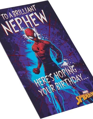 UK Greetings | Marvel Spider-Man Birthday Card for Nephew | Happy Birthday Gifts | Him, Boys, Men | Bold Design | With Envelope | 155 x 235 mm in Saudi Arabia