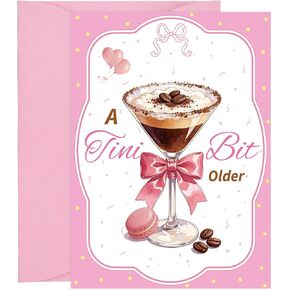 Espresso Martini 40th Birthday Card - Funny Coffee & Cocktail Birthday Gifts for Women Greeting Card for Friend Sister Daughter Wife Girlfriend in Kuwait