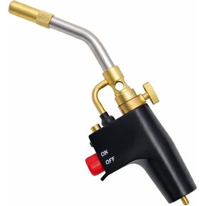 TS7000 رأس شعلة البروبان مع مشعل، TS7000 رأس شعلة غاز Mapp عالي الكثافة مع طرف نحاسي وشعلة لحام بمقبض لهب قابل للتعديل للحام الخفيف واللحام والنحاس والتدفئة والذوبان in Kuwait