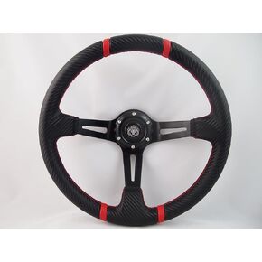 Red Black Steering Wheel with Adapter for RZR 570 800 900 1000 in Kuwait