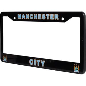 License Plate Frame Cover for Manchester City Fans – Black – 12.25" x 6.25" - Ideal Gift for Sports Fans & Supporters – Slim Design in Kuwait