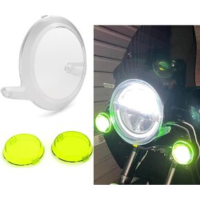 3PIC Headlight Foglight Light Protector Covers For Husqvarna Norden 901 2022 2023 Norden 901 Green Clear Color in Kuwait