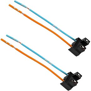 2PCS H7 Bulb Socket, High-Temperature Resistant Pure Copper Female Lamp Holder Harness Connector, Fog Light Bulb Harness Plug Extension Kit, for Most Cars, Trucks (Multicolored) in Kuwait