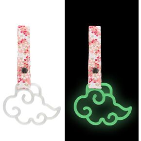 Q1-TECH, JDM Tsurikawa Ring Japanese Subway Train Bus Car Handle Anime Cloud Shaped Handle Hand Strap Rear Front Bumper Warning Rings Drift Charm Drift Bosozoku Car Accessory (Glow In Dark -RDC) in Kuwait