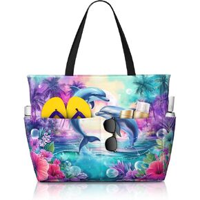 حقائب الشاطئ للنساء، حقيبة كبيرة مضادة للماء للشاطئ، حقيبة سباحة بسحاب، حقيبة سباحة مقاومة للرمل، حقيبة كبيرة in Kuwait