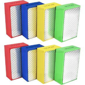 8Pcs Diamond Hand Polishing Pads, 60/100/200/400 Grit 4-in-1 Diamond Sanding Pads for Wet/Dry Use, High Hardness Diamond Abrasive Sanding Blocks for Tile Glass Marble Wood Metal Concrete in Kuwait