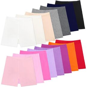 15 Pack Girls Dance Shorts, Bike Shorts for Toddlers, Biker Cartwheel Under Dress Multicolor Girls Clothes in Kuwait