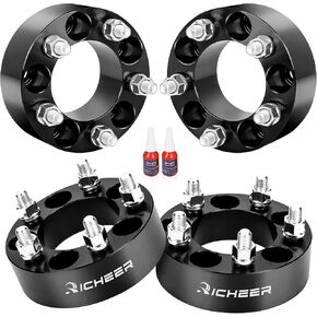 Richeer 5x4.5 Wheel Spacers for YJ TJ XJ KJ KK ZJ Wrangler Explorer Mustang Edge Ranger, 4PCS 1.5 inch 5x114.3mm 5 Lug Forged Wheel Spacer with 1/2-20 Studs 82.5 mm Center in Kuwait
