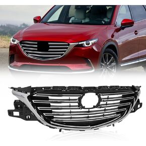 Front Upper Bumper Grille Grill Compatible with 2016-2018 Mazda CX9 CX-9 GS/GS-L/Sport/Touring TK4950710， Replacement for MA1200211 in Kuwait