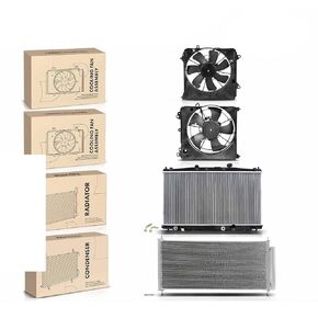 Replacement Parts for 4X Radiator&AC Condenser&Cooling Fan Kit for Honda Insight 2010-2014 L4 1.3L Mod-A58PP-32713 in Kuwait