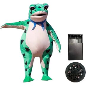Frog Costume Adult Funny Inflatable Animal Costume for Men & Women, Full Body Frog Suit with Airengine Explode in Kuwait