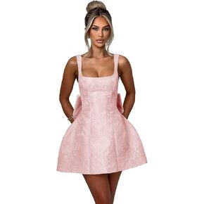 Satin Short Homecoming Dresses with Bow A Line Sleeveless Prom Cocktail Mini Party Dress for Teens in Kuwait
