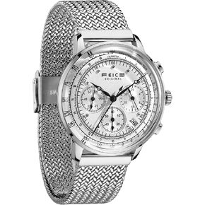 FEICE Men's Bauhaus Wrist Watch with Japanese Quartz Movement Stainless Steel Band Waterproof Chronograph Date Multifuntion Display Classic Watches for Men-FWS303YBG in Kuwait