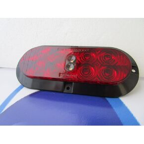 Tecniq T70RWST1 Stop/Turn/Tail/Reverse Light, 6" Oval, Red Lens, Surface Mount, Tri Pole Connector, T70 Series in Kuwait
