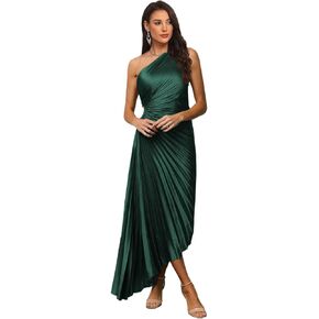 Ruffle Bridesmaid Dress for Women One Shoulder Prom Dresses Pleats Evening Party Gown Formal 2026 in Saudi Arabia