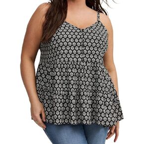 قميص نسائي Torrid بمقاس كبير من Chalis ذو خصر منسدل وطبقات in Kuwait