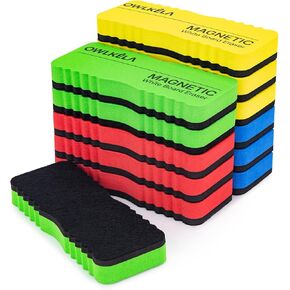 OWLKWLA Jumbo 4 Pcs Dry Erase Erasers, Magnetic White Board Eraser Bulk, Whiteboard Erasers for School, Office, Home, Classroom, 4 Color in Kuwait