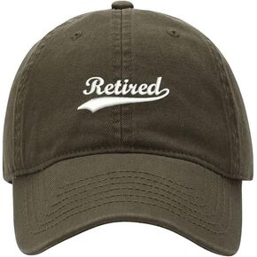 قبعة بيسبول للرجال متقاعد مطرزة من القطن المغسول، قبعة أبي، قبعات بيسبول in Kuwait