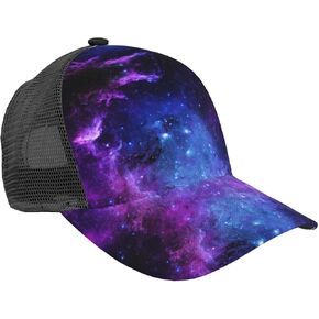 قبعة بيسبول نسائية شبكية مطبوعة على شكل نجمة الكون جالاكسي ستار، قبعة للأب، قبعة هيب هوب قابلة للتعديل، قبعة سائق الشاحنة in Kuwait