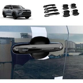 Exterior Door Handle Covers Compatible with Toyota New Grand Highlander 2024 2025 2026 Door Handle Bowl Covers Exterior Car Accessories ABS 8PC(Glossy Black Style) in Kuwait