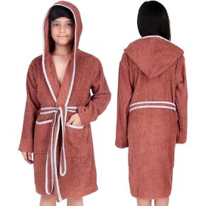 رداء حمام للأطفال من ALLEN & MATE مصنوع من القطن بنسبة 100% مع أنابيب - معتمد للسلامة، متوسط ​​الوزن، خفيف الوزن، سريع الامتصاص للأولاد والبنات in Kuwait