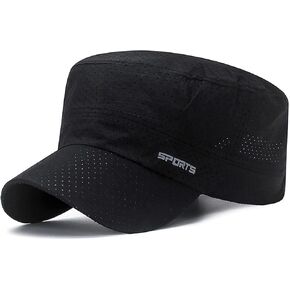 Army Cadet Cap for Men Military Style Flat Top Baseball Caps Quick Dry Sunshade Hat in Kuwait