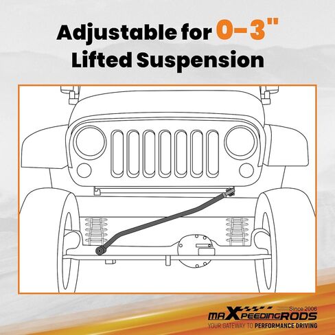 maXpeedingrods Adjustable 0-3" Track Bar for Ram 2500 3500 2003-2013, with Anti-rust Coating & Wear-resistant Poly Bushing in Saudi Arabia