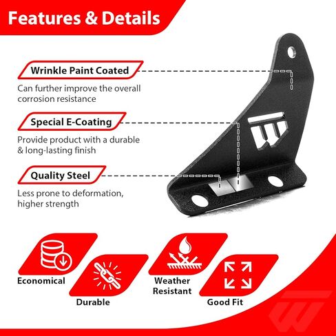 WeiSen 52" Curved LED Light Bar Upper Windshield Mounting Brackets Compatible with Toyota Tacoma 2005-2023 in Saudi Arabia