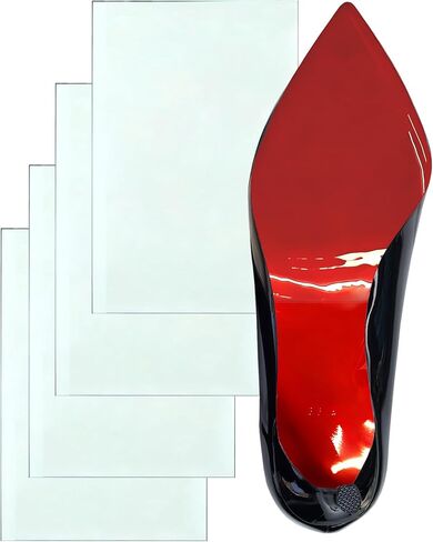 Clear Smooth Shoe Sole Protector Compatible for Christian Louboutin & Luxury Heels, Anti-Slip Silicone Shoe Grips, Invisible Sole Guard for New Shoe Protection & Repair (6" x 4.5" 2 Pairs) in Saudi Arabia