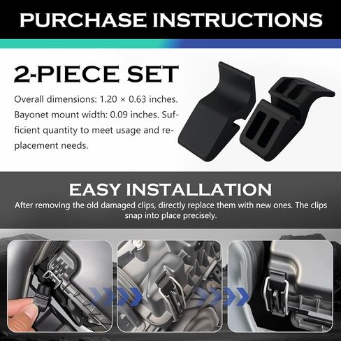 2PCS Car Air Filter Clips OEM#17219-P65-000,Car Air Cleaner Accessory Clip Compatible with Honda Insight Accord Fit,Portable Airs Filter Housing Clip Cars Accessories in Kuwait