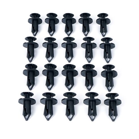 Xprite Grille Fastener البلاستيك المسامير دفع دبوس التجنيب متوافق مع 2007-2018 Jeep Wrangler JK JKU، مشابك تثبيت الشواية المصنوعة من النايلون الأسود عالي الجودة - 20 قطعة in Saudi Arabia