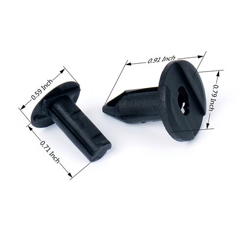 Xprite Grille Fastener البلاستيك المسامير دفع دبوس التجنيب متوافق مع 2007-2018 Jeep Wrangler JK JKU، مشابك تثبيت الشواية المصنوعة من النايلون الأسود عالي الجودة - 20 قطعة in Saudi Arabia