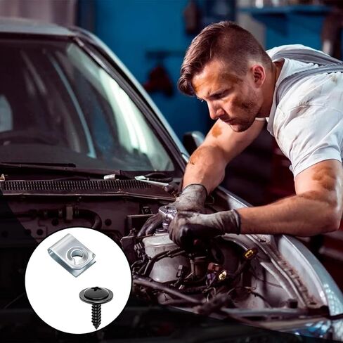 20 قطعة من براغي بطانة الحاجز و10 قطع من مجموعة صواميل U لمركبات هوندا أكورا، استبدال OEM 90114-SE0-000 90308-SB2-013، ملحقات السيارة، مثبتات الهيكل السفلي، مثبتات درع الرش، مسامير غطاء المصد in Kuwait