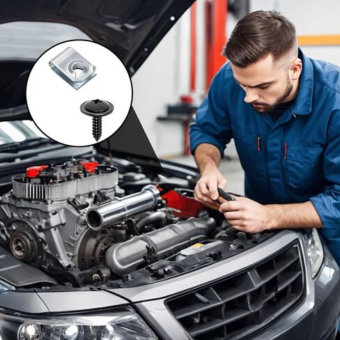 20 قطعة من براغي بطانة الحاجز و10 قطع من مجموعة صواميل U لمركبات هوندا أكورا، استبدال OEM 90114-SE0-000 90308-SB2-013، ملحقات السيارة، مثبتات الهيكل السفلي، مثبتات درع الرش، مسامير غطاء المصد in Kuwait