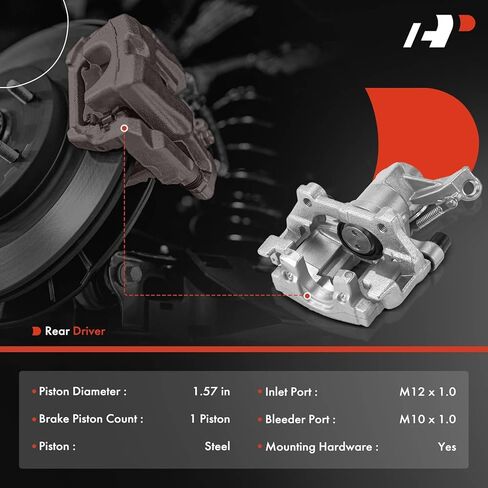 A-Premium Disc Brake Caliper Assembly with Bracket Compatible with Saab 9-3 2003 2004 2005 - Rear Left Driver Side in Saudi Arabia