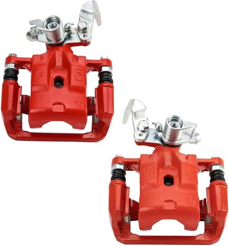 TRQ Performance Rear Driver and Passenger Side Brake Caliper Set Caliper Brackets Compatible with 06-12 Ford Fusion 07-12 Lincoln MKZ 06 Lincoln Zephyr 06-13 Mazda 6 06-11 Mercury Milan in Saudi Arabia