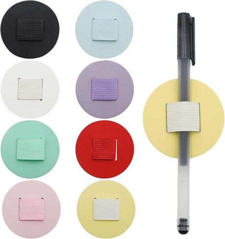 مجموعة مكونة من 8 قطع من حامل القلم على شكل قلب لأجهزة الكمبيوتر المحمول والكمبيوتر اللوحي والكتاب المقدس و8 ألوان من حاملات الأقلام الجلدية ذاتية اللصق مع حلقة مرنة in Kuwait