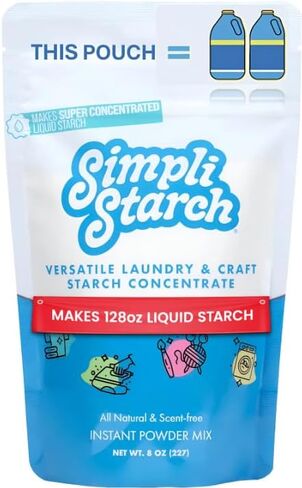 Simpli Starch® Dry Mix Makes Super Concentrated Liquid Starch For Laundry. Ideal Refill For Non-Aerosol Spray Bottles & Travel, Perfect For Crafts - Pack- 8oz (1) in Kuwait