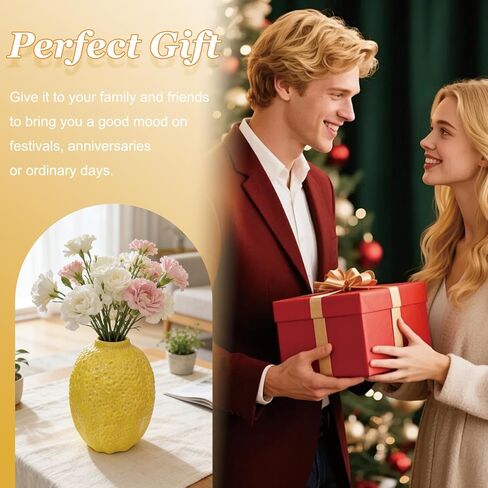 مزهرية على شكل ليمون، مزهرية زهرة الليمون السيراميكية، وعاء نبات على شكل فاكهة، حاوية زهرة الفاكهة لطاولة القهوة، المكتب، الحديقة، الشرفة in Kuwait