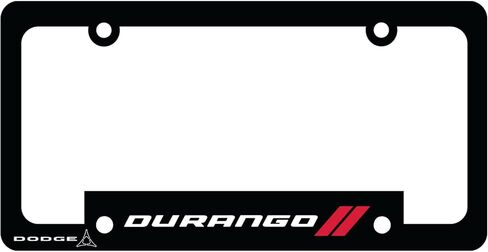 Dodge Durango License Plate Frame – Made in USA | Polypropylene Plastic 6.125" x 12.25" Fit | Fratzog & Red Rhombus Heritage Design by Detroit Shirt Company in Saudi Arabia