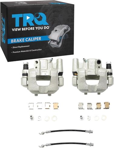 TRQ Rear Brake Caliper Set Brake Hose Compatible with 2005-2010 Scion tC in Saudi Arabia
