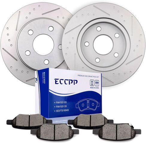 ECCPP Brake Kits, 2pcs Rear Rotors 4pcs Ceramic Brake Pads Fit for Chevy Cobalt,HHR, 04-12 for Chevy for Malibu, 07-10 for Pontiac G5, 05-10 for Pontiac G6, 07-09 for Saturn Aura,04-07 for Saturn Ion in Saudi Arabia