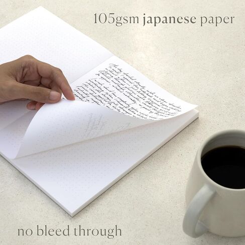 Pinesman Naked Spine Notebook - A5 Dotted Journal (5.8 x 8.3 in), 180 Pages, 105gsm, Hardcover Notebook for Work, Bullet Journaling and Note Taking in Kuwait