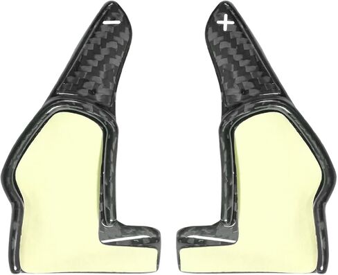 Compatible with Dodge Challenger Charger SRT 2015-2024 Durango SRT 2014-2024 Real Carbon Fiber Steering Wheel Shift Paddle Extended Cover Trims Accessories (Black 2PCS) in Saudi Arabia
