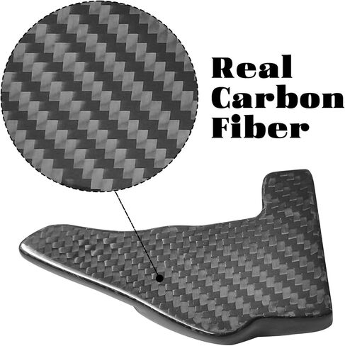 Compatible with Dodge Challenger Charger SRT 2015-2024 Durango SRT 2014-2024 Real Carbon Fiber Steering Wheel Shift Paddle Extended Cover Trims Accessories (Black 2PCS) in Saudi Arabia