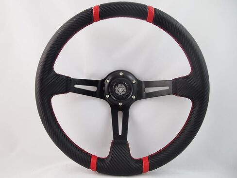 Red Black Steering Wheel with Adapter for RZR 570 800 900 1000 in Kuwait